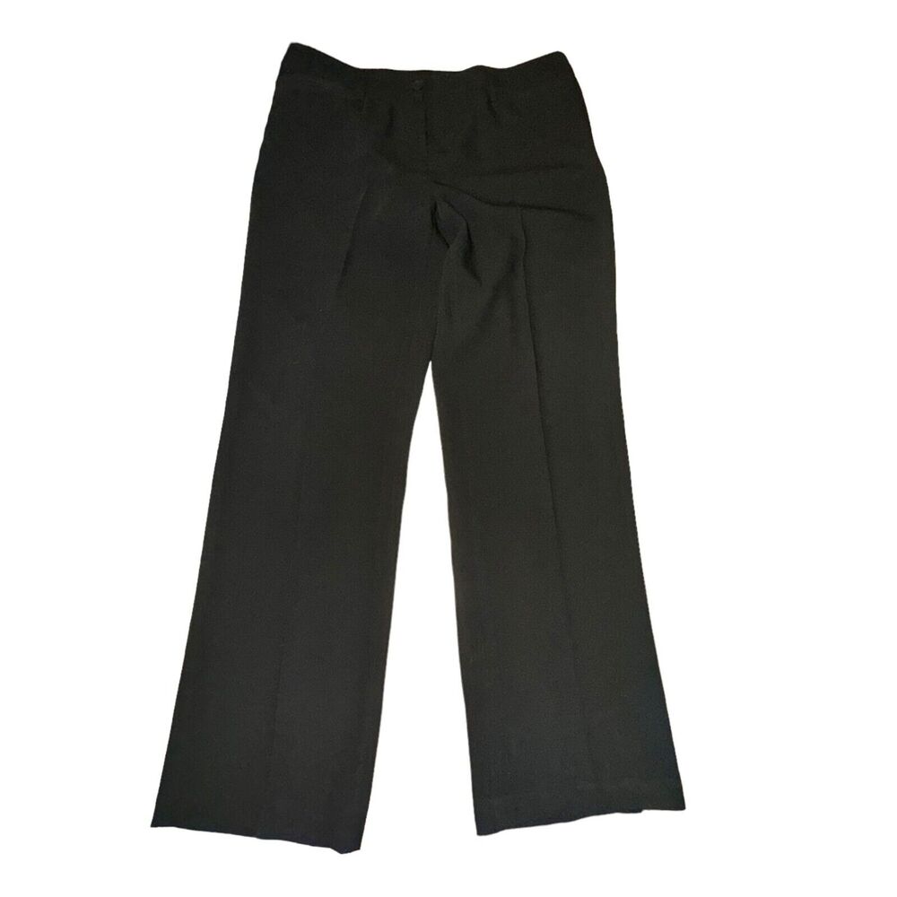 Robell Sissi Trouser Women's Size 14 Black Dress Pants Mid Rise Pockets